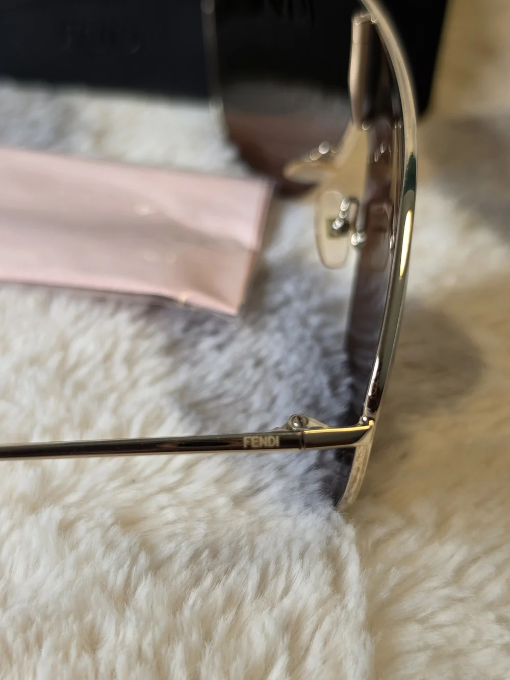 Fendi Women’s Gradient Brown Shield Sunglasses